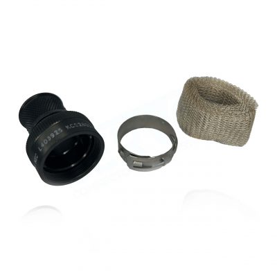 KEC, KCS2801-32-17G, Universal EMC backshell Straight, MIL-C-38999 SERIES 3 & 4, Shell Size 17, Black Zinc Nickel. Sutable for many applications.
