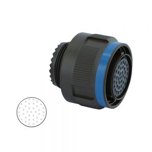 Eaton Souriau, 8D515Z35SN, Plug with RFI Shielding, Shell Size 15 with Black Zinc Nickel Plating, 37#22D Socket Contacts.