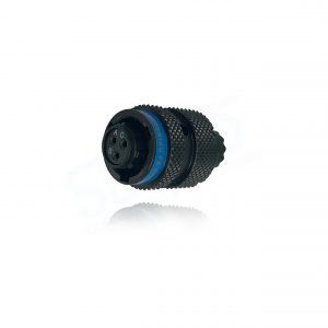 Eaton Souriau, 8ST508Z98SD, Plug with RFI/EMI Shielding, 3 size 20 Socket Contacts, Shell Size 08, Black Zinc Nickel Plating, D Orientation. For use in Aeronautical and Military.