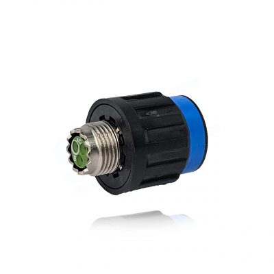 Eaton Souriau, 8D509M98AN, Plug with RFI Shielding, Less 3 size 20 Pin Contacts, Shell Size 09, Nickel Composite Plating. For use in Aerospace, Industrial and Military.