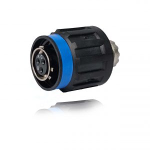 Eaton Souriau, 8D509M98BN, Plug with RFI Shielding, Less 3 size 20 Socket Contacts, Shell Size 09, Nickel Composite Plating. For use in Aerospace, Industrial and Military.