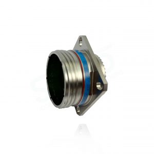 Eaton Souriau, D38999/20FJ35PN, Square Flange Receptacle, 128 size 22D Pin Contacts, Shell size 25, Aluminium Nickel Plating. For use in Aerospace, Industrial and Military.