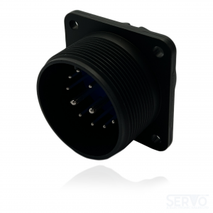 Fujikura FJK, D/MS3102A24-7PZ, Box Mounting Receptacle, 2 size 12 and 14 size 16 Pin Contacts, Shell size 24, Trivalent Chromate, Z Orientation. For use in Aerospace, Industrial and Welding.