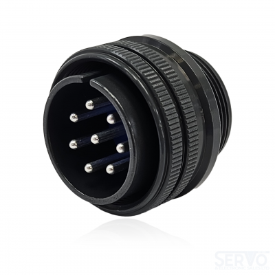 Fujikura, D/MS3106A22-23P(D190), Moistureproof Straight Plug, 8 size 12 Pin Contacts, Shell Size 22, Black Trivalent Chromate. For use in Aerospace, Industrial and Welding.