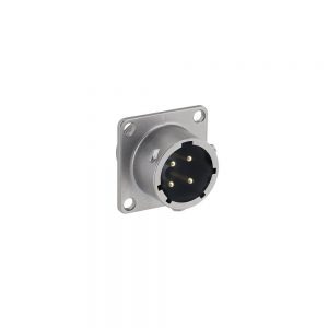 Eaton Souriau, UT0X0124P / UT0X012E4P, Male Square flange receptacle, Shell size: 12 with 3 #16 contacts + ground