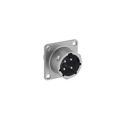 Eaton Souriau, UT0X0124P / UT0X012E4P, Male Square flange receptacle, Shell size: 12 with 3 #16 contacts + ground