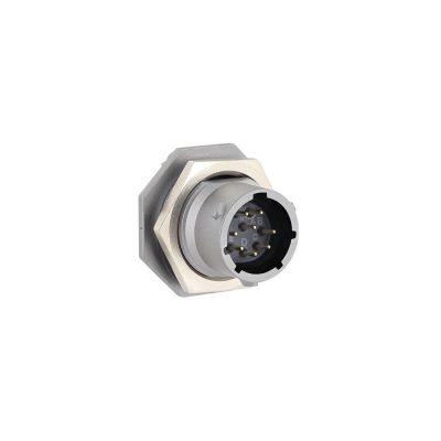 Eaton Souriau, UT0X712E8P, Male Jam nut receptacle with solder cup contacts loaded, Shell size: 12 with 8 #16 contacts. Contacts included.