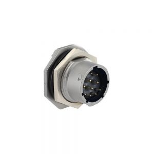 Eaton Souriau, UT0X71412P, Male Jam nut receptacle with solder cup contacts loaded, Shell size: 14 with 12 #16 contacts. Contacts sold separately.