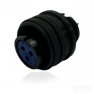 Fujikura, D/MS3106A16-10S(D190), Straight Plug, 3 size12 socket contacts, Shell Size 16, Black Trivalent Chromate. For use in Aerospace, Industrial and Welding.