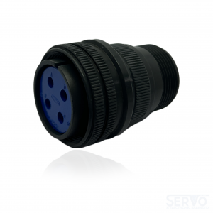 Fujikura, D/MS3106A22-22P, Straight Plug, 4 size 8 Pin Contacts, Shell Size 22, Black Trivalent Chromate. For use in Aerospace, Industrial and Welding.