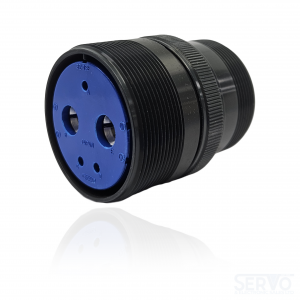 Fujikura, D/MS3101A32-1S, Cable Connecting Receptacle, 2 size 0 and 3 size 12 Socket Contacts, Shell Size 32, Black Trivalent Chromate. For use in Aerospace, Industrial and Welding.