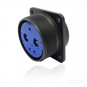 Fujikura, D/MS3102A32-1S, Box Mounting Receptacle, 2 size 0 and 3 size 12 Socket Contacts, Shell Size 32, Black Trivalent Chromate. For use in Aerospace, Industrial and Welding.