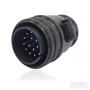 Fujikura, D/MS3106B20-29P, Straight Plug, Split Backshell, 17 size 16 Pin Contacts, Shell Size 20, Black Trivalent Chromate.