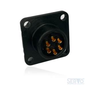 Yeonhab, YH3112E10-6P MIL-DTL-26482 I Style Box Mounting Receptacle, Green Zinc, Shell Size 10 with 6 Size 20 Pin Contacts.