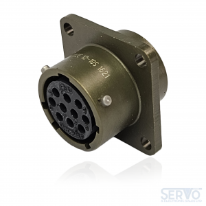 Yeonhab, YH3112E12-10S MIL-DTL-26482 I Style Box Mounting Receptacle, Green Zinc, Shell Size 12 with 10 Size 20 Socket Contacts.