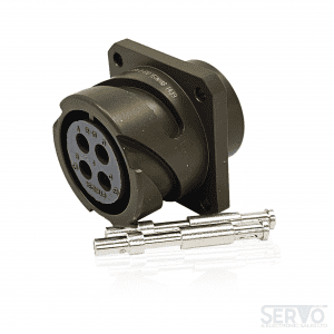 Yeonhab, H3102E18-10SN-B-F80*, Box Mounting Receptacle, Shell Size 18 with 10 Socket Contacts, Bayonet Coupling, AWG Clamping Contact.