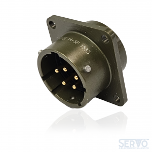 Yeonhab, YH3112E14-5P MIL-DTL-26482 I Style Box Mounting Receptacle, Green Zinc, Shell Size 14 with 5 Size 16 Pin Contacts.