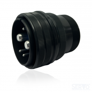 Fujikura, D/MS3106A32-1P, Straight Plug, 2 size 0 and 3 size 12 Pin Contacts, Shell Size 32, Black Trivalent Chromate.